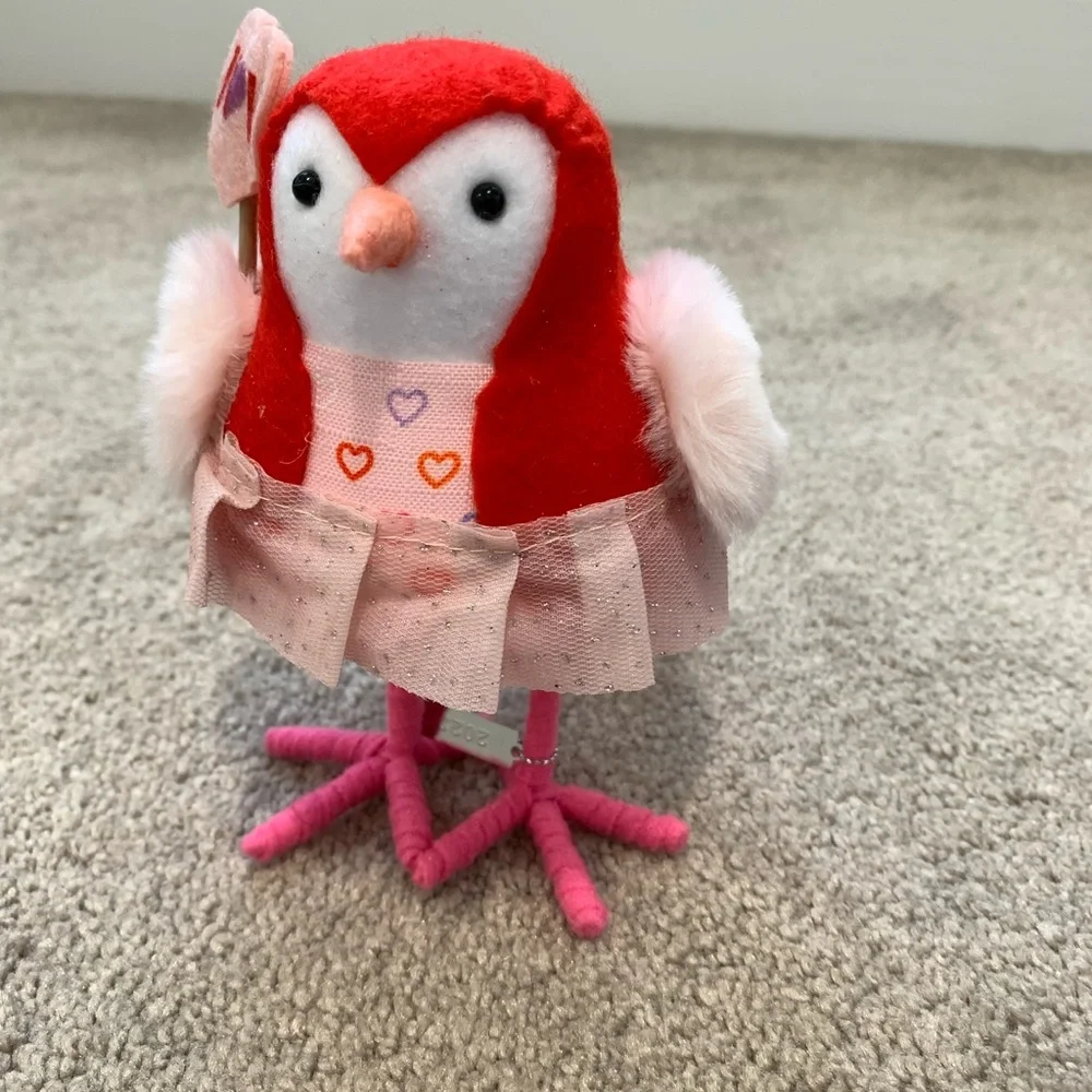 Target Spritz Valentine's Day 2022 Featherly Friends Fabric Bird Carmine